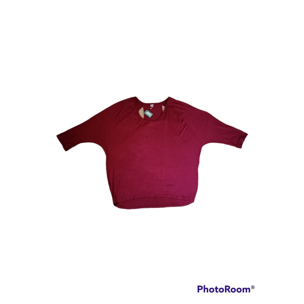 Maurices Studio Y Sweater Womens Large 3/4 Sleeve Back Key Holes Drop Shoulder